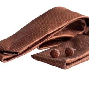 Schlips, Einstecktuch & Manschettenknöpfe – Set