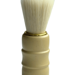 Reise-Rasierpinsel mit beigem Griff – kompakt, stilvoll