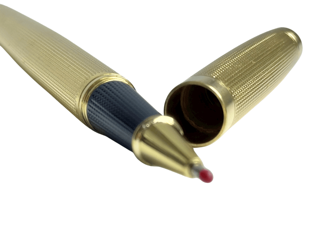 Hochwertiger Goldfarbener Tintenroller – Zeitlos – Bild 4