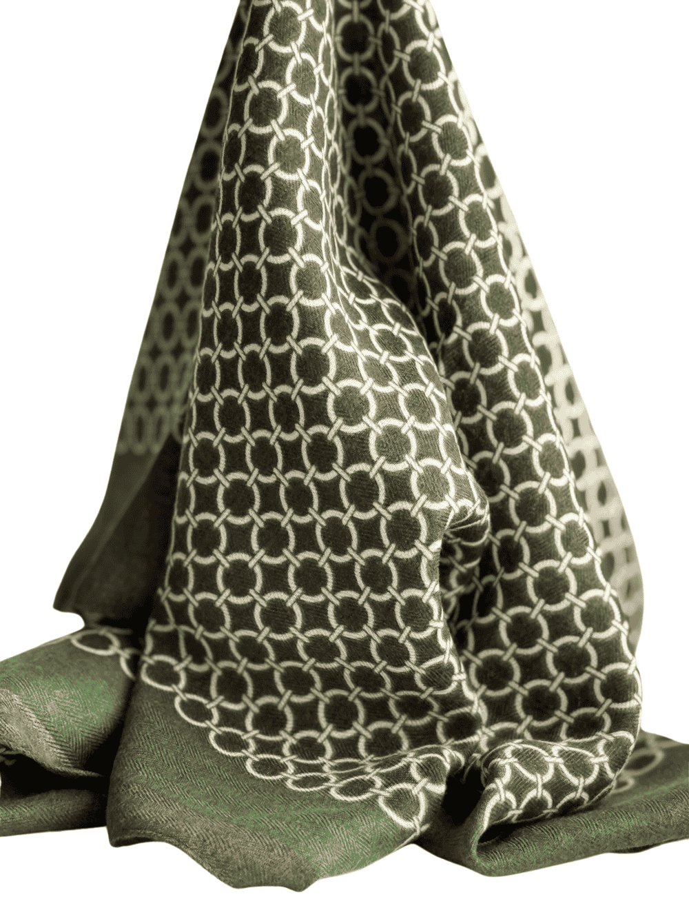 Grünes Viskosetuch mit Punktmuster