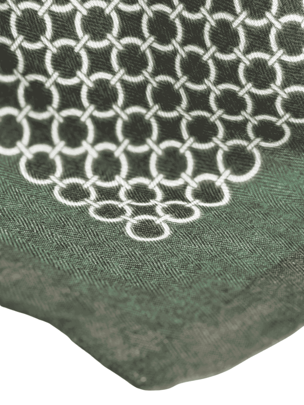 Grünes Viskosetuch mit Punktmuster – Bild 2