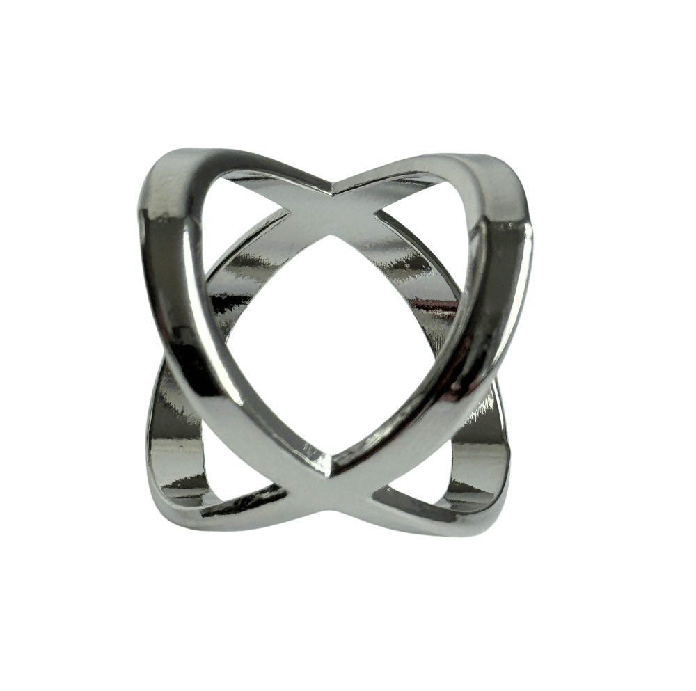 Elegante X-förmige Tuch-Brosche – Bild 2