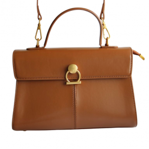 Kleine Handtasche in Karamellbraun – Kompakt