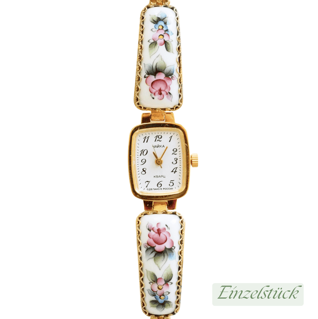 Damenuhr mit floralen Details – Stilvoll & feminin