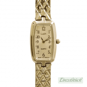 Elegante Damenarmbanduhr in zartem Goldton – Zeitlos