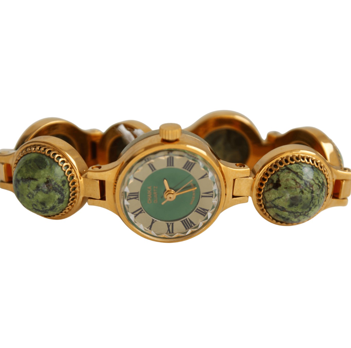 Elegante Damenuhr mit grünem Armband – Bild 4