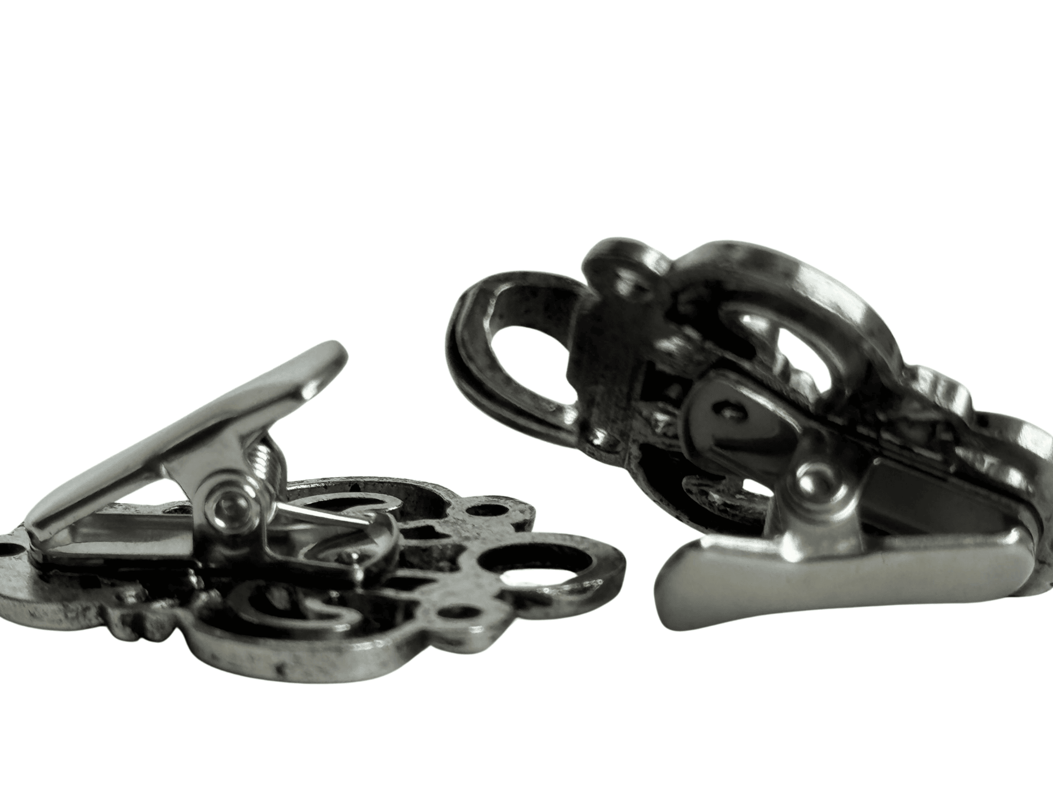 3er Set Vintage Cardigan- & Schal-Clips – Silberfarben – Bild 2