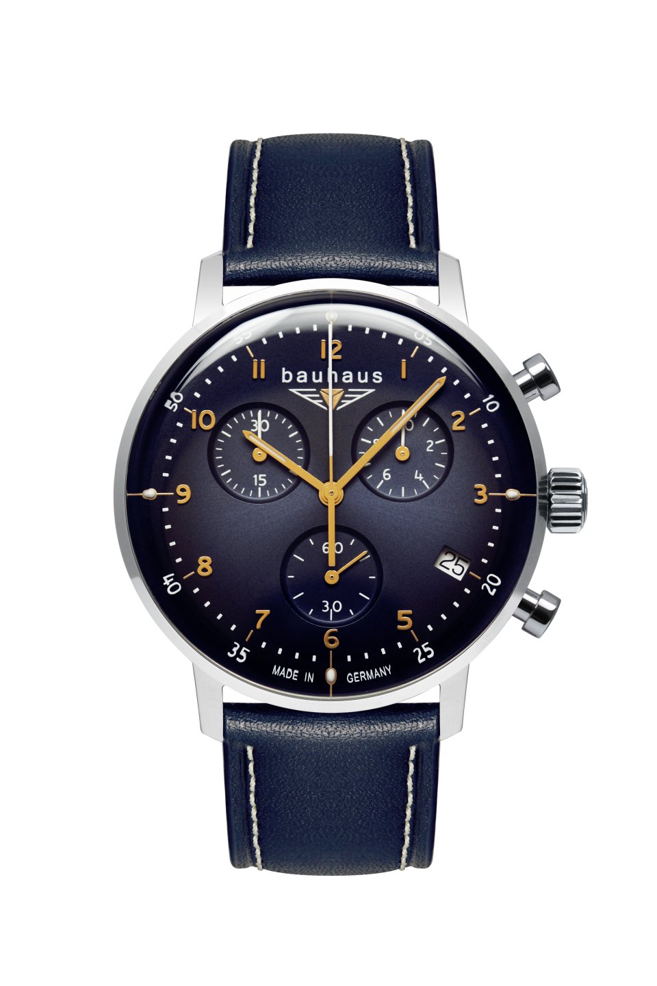 Bauhaus Herrenuhr Quarz Chronograph mit Lederarmband
