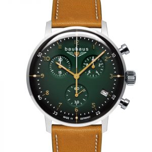 Bauhaus Herrenuhr Quarz Chronograph mit Lederarmband