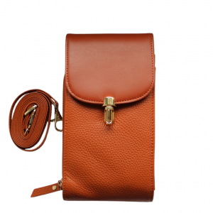 Vintage Leder-Handytasche für Damen – Mini