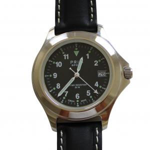 Herren-Sportuhr – Schwarz, Silber & Grün