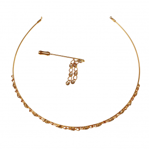 Brautschmuck-Set geflochten mit kleinen Strasssteinen