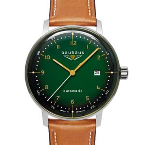 Bauhaus Herrenuhr Automatik mit Lederarmband