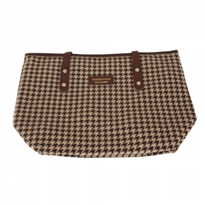 Große Umhängetasche - Braunweiß