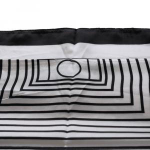 Quadratischer Schal mit geometrischem Muster – Schwarz