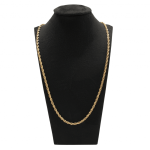 Rope Chain Halskette goldfarben gedrehte Kordelkette