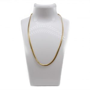 Cuban Chain Halskette goldfarben doppelseitig