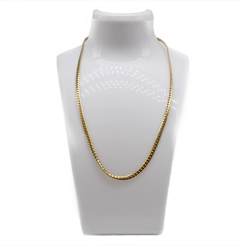 Cuban Chain Halskette goldfarben doppelseitig