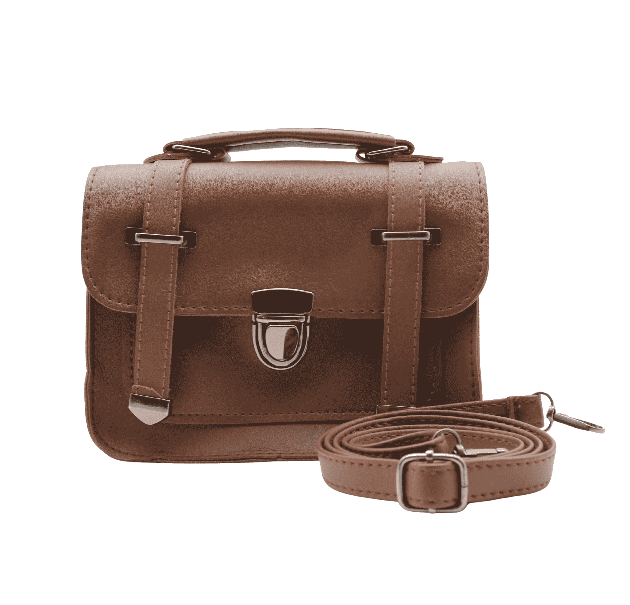 Mini Damen Handtasche Braun – Kompakte Vintage Schultertasche