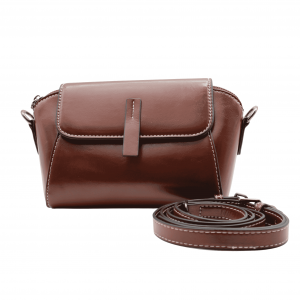 Elegante Damen Umh&auml;ngetasche mit verstellbarem Riemen (hellbraun)