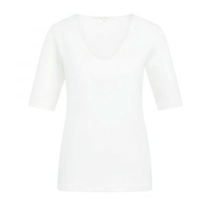 YAYA Basic-T-Shirt &ndash; V-Ausschnitt wei&szlig;