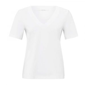 YAYA T-Shirt mit V-Ausschnitt wei&szlig;