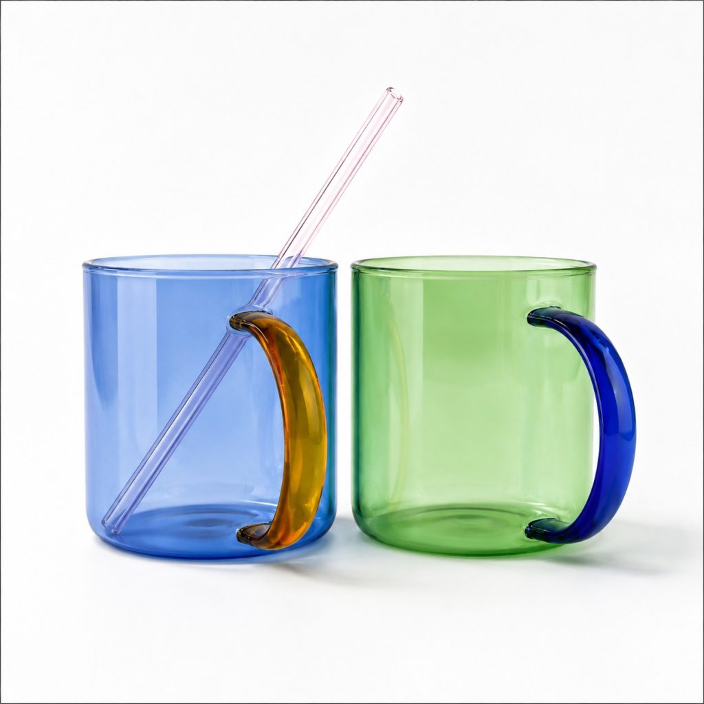 Glasbecher Fred green-blue – Farbenfrohes Design für jeden Genuss