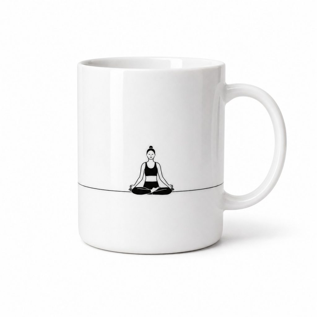 Geschenktasse Yoga – Räder