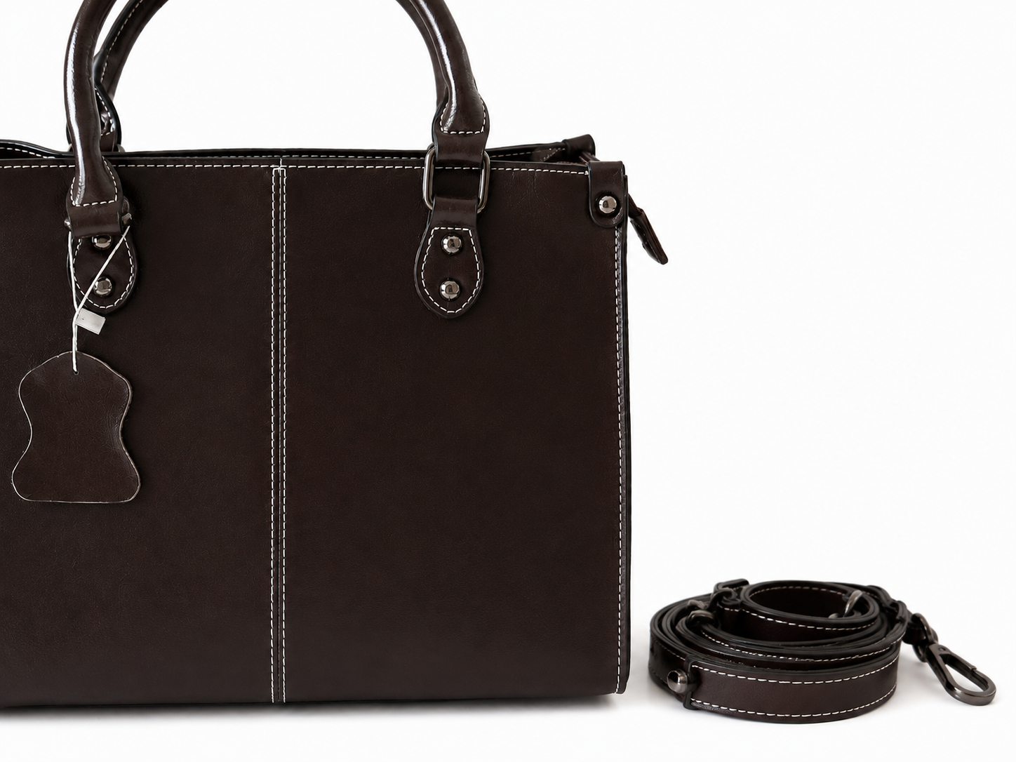 Vintage Business-Handtasche „Coffee“ – Bild 3