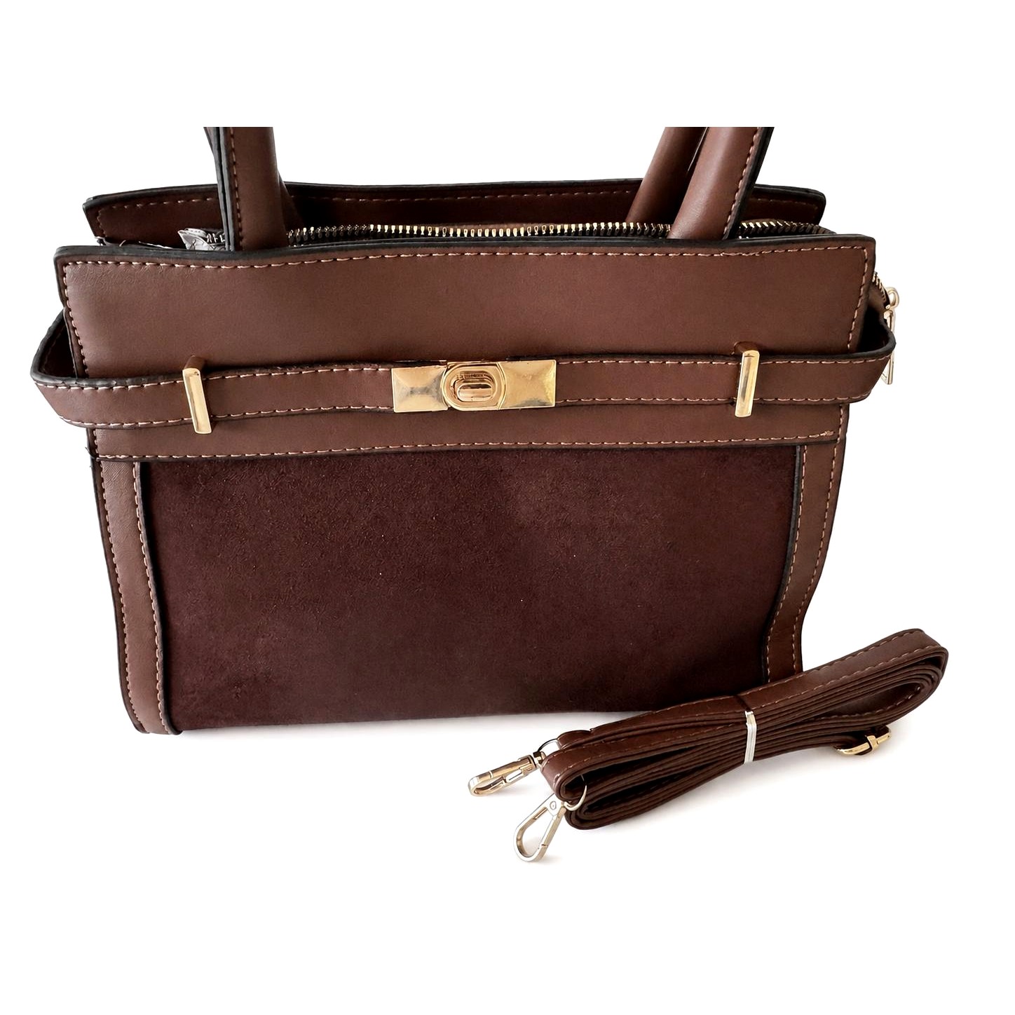 Elegante Damenhandtasche „Mila“ – Braun – Bild 3