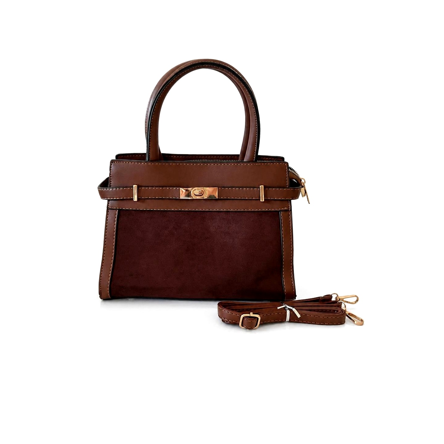 Elegante Damenhandtasche „Mila“ – Braun – Bild 2